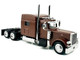 Peterbilt 389 Truck Tractor with Sleeper Cab Brown Metallic 1/87 (HO) Plastic Model Car HO Logistics HL-38902