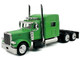 Peterbilt 389 Truck Tractor with Sleeper Cab Lime Green 1/87 (HO) Plastic Model Car HO Logistics HL-38904