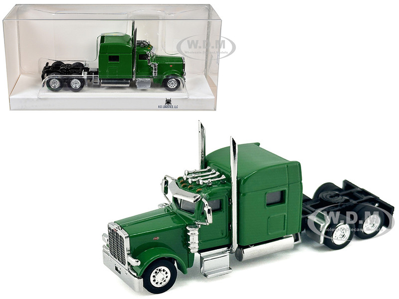 Peterbilt 389 Truck Tractor with Sleeper Cab Green 1/87 (HO) Plastic Model Car HO Logistics HL-38905