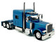 Peterbilt 389 Truck Tractor with Sleeper Cab Blue Metallic 1/87 (HO) Plastic Model Car HO Logistics HL-38906