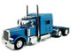 Peterbilt 389 Truck Tractor with Sleeper Cab Blue Metallic 1/87 (HO) Plastic Model Car HO Logistics HL-38906