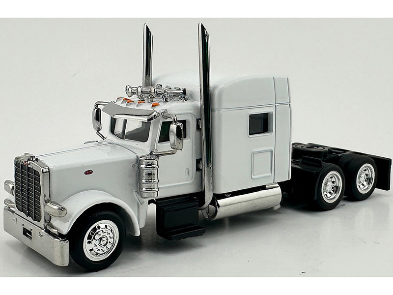 Peterbilt 389 Truck Tractor with Sleeper Cab White 1/87 (HO) Plastic Model Car HO Logistics HL-38907