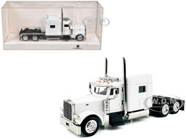 Peterbilt 389 Truck Tractor with Sleeper Cab White 1/87 (HO) Plastic Model Car HO Logistics HL-38907