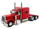 Peterbilt 389 Truck Tractor with Sleeper Cab Red 1/87 (HO) Plastic Model Car HO Logistics HL-38908