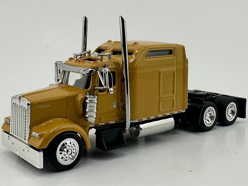 Kenworth W900L Truck Tractor with Sleeper Cab Yellow 1/87 (HO) Plastic Model Car HO Logistics HL-90010
