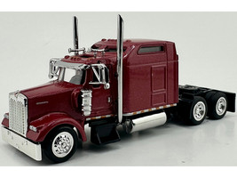Kenworth W900L Truck Tractor with Sleeper Cab Red Metallic 1/87 (HO) Plastic Model Car HO Logistics HL-90001