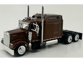 Kenworth W900L Truck Tractor with Sleeper Cab Brown Metallic 1/87 (HO) Plastic Model Car HO Logistics HL-90002