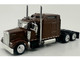 Kenworth W900L Truck Tractor with Sleeper Cab Brown Metallic 1/87 (HO) Plastic Model Car HO Logistics HL-90002