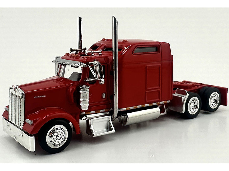 Kenworth W900L Truck Tractor with Sleeper Cab Red 1/87 (HO) Plastic Model Car HO Logistics HL-90008