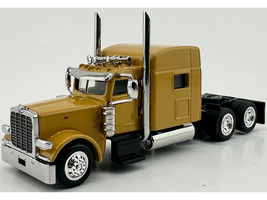Peterbilt 389 Truck Tractor with Sleeper Cab Yellow 1/87 (HO) Plastic Model Car HO Logistics HL-38910