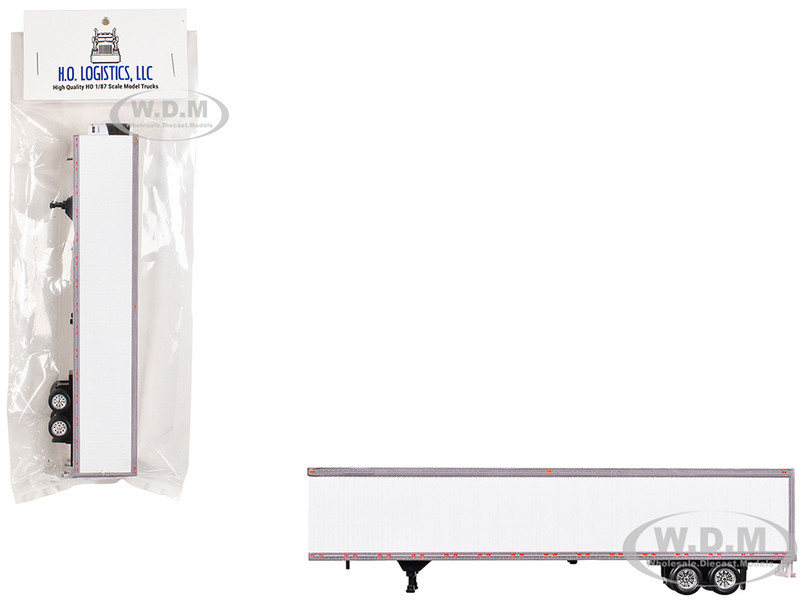 Box Trailer with Reefer White 1/87 (HO) Plastic Model HO Logistics HL-158