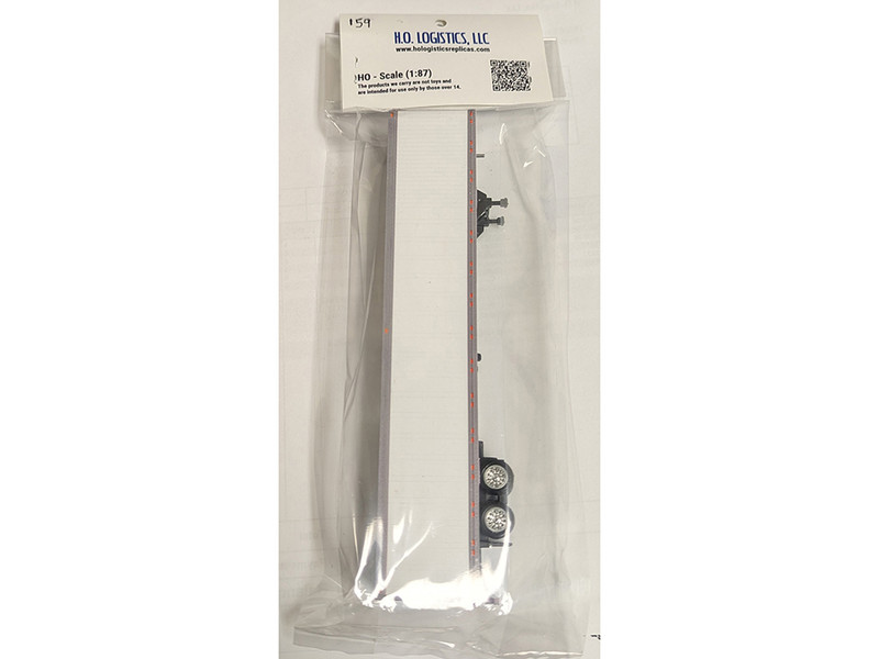 Box Dry Goods Trailer White 1/87 (HO) Plastic Model HO Logistics HL-159