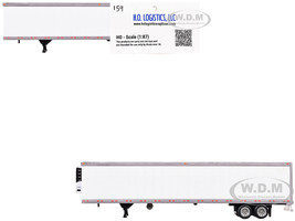 Box Dry Goods Trailer White 1/87 (HO) Plastic Model HO Logistics HL-159