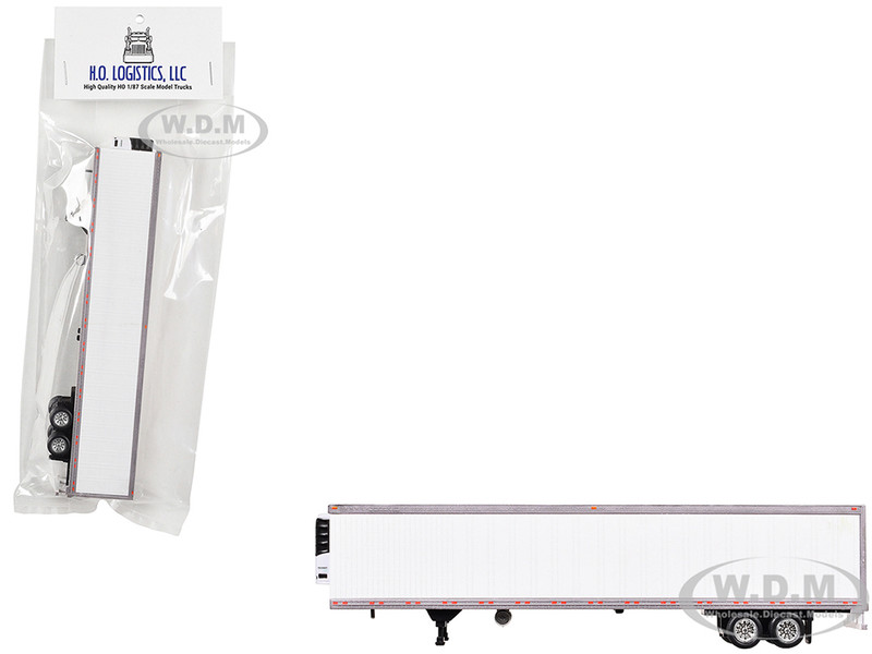 Box Dry Goods Trailer White 1/87 (HO) Plastic Model HO Logistics HL-159