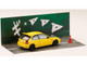 Honda Civic EK9 RHD Right Hand Drive Yellow with Carbon Hood Initial D 1995 2013 Manga Diorama Set Series 1/64 Diecast Model Car Hobby Japan HJDMD007