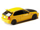 Honda Civic EK9 RHD Right Hand Drive Yellow with Carbon Hood Initial D 1995 2013 Manga Diorama Set Series 1/64 Diecast Model Car Hobby Japan HJDMD007
