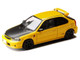 Honda Civic EK9 RHD Right Hand Drive Yellow with Carbon Hood Initial D 1995 2013 Manga Diorama Set Series 1/64 Diecast Model Car Hobby Japan HJDMD007
