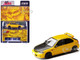 Honda Civic EK9 RHD Right Hand Drive Yellow with Carbon Hood Initial D 1995 2013 Manga Diorama Set Series 1/64 Diecast Model Car Hobby Japan HJDMD007