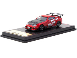 Toyota Supra JZA80 RZ RHD Right Hand Drive Eclipse Racing Concept Red with Carbon Hood 1/64 Diecast Model Car Ignition Model IG3841