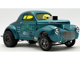 1940 Gasser Laffin Gas Teal Metallic with Graphics Limited Edition to 306 pieces Worldwide 1/18 Diecast Model Car ACME A1800936