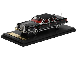 1979 Lincoln Continental Town Car Black with Red Interior 1/64 Diecast Model Car Sun Star SS-60001