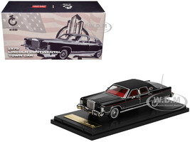 1979 Lincoln Continental Town Car Black with Red Interior 1/64 Diecast Model Car Sun Star SS-60001