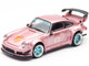 RWB 930 2026 Valentine s Day Special Edition Pink Metallic with Graphics 1/64 Diecast Model Car Model Model MM64-RWB930-VAL26