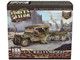 Willys MB Jeep with Trailer Olive Drab Weathered with Driver Figure United States Army Mini AFV Series 1/64 Diecast Model Forces of Valor FOV-805104