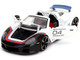 Porsche Carrera GT Convertible #04 Chevron White with Graphics Hyper Spec Series 1/24 Diecast Model Car Jada 35136