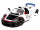Porsche Carrera GT Convertible #04 Chevron White with Graphics Hyper Spec Series 1/24 Diecast Model Car Jada 35136