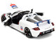 Porsche Carrera GT Convertible #04 Chevron White with Graphics Hyper Spec Series 1/24 Diecast Model Car Jada 35136
