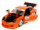 Porsche 911 GT3 RS 996 #008 Bridgestone Orange Metallic with White Graphics Hyper Spec Series 1/24 Diecast Model Car Jada 35138