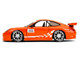 Porsche 911 GT3 RS 996 #008 Bridgestone Orange Metallic with White Graphics Hyper Spec Series 1/24 Diecast Model Car Jada 35138