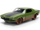Dom s 1973 Chevrolet Camaro F Bomb Matt Green Dirty Version with Black Hood Stripe Fast & Furious 2009 Movie Fast & Furious 25 Years Series 1/32 Diecast Model Car Jada 36393