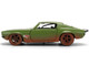 Dom s 1973 Chevrolet Camaro F Bomb Matt Green Dirty Version with Black Hood Stripe Fast & Furious 2009 Movie Fast & Furious 25 Years Series 1/32 Diecast Model Car Jada 36393