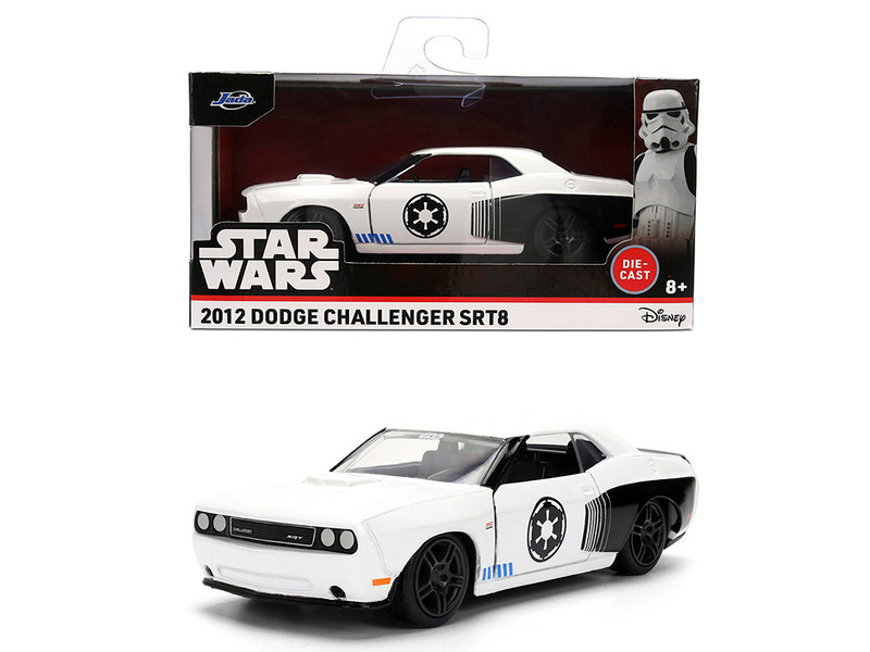 2012 Dodge Challenger SRT8 Stormtrooper Livery White with Graphics Star Wars Franchise Hollywood Rides Series 1/32 Diecast Model Car Jada 36915