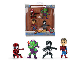 Set of 4 Diecast Figures Spider Man Wave 3 Metalfigs Series Diecast models Jada 37319