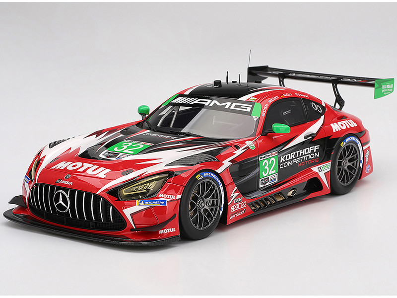 Mercedes AMG GT3 EVO #32 Maximilian Gotz Kenton Koch Seth Lucas Daniel Morad Korthoff Competition Motors IMSA 24 Hours of Daytona 2025 1/18 Model Car Top Speed TS0628