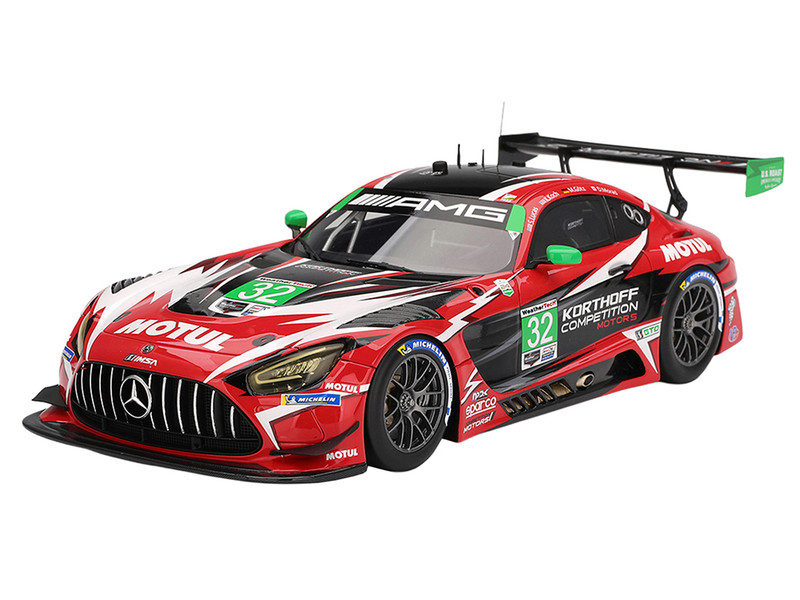 Mercedes AMG GT3 EVO #32 Maximilian Gotz Kenton Koch Seth Lucas Daniel Morad Korthoff Competition Motors IMSA 24 Hours of Daytona 2025 1/18 Model Car Top Speed TS0628