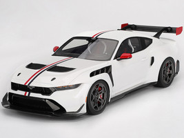 Ford Mustang GTD Spirit of America White with Red and Blue Stripes 1/18 Model Car Top Speed TS0675