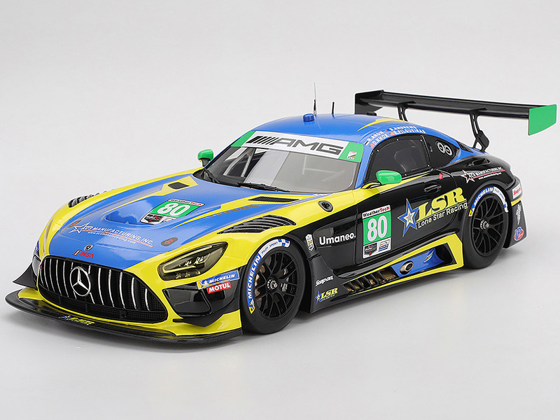 Mercedes AMG GT3 EVO #80 Scott Andrews Ralf Aron Eric Filgueiras Dan Knox Lone Star Racing IMSA 24 Hours of Daytona 2025 1/18 Model Car Top Speed TS0676