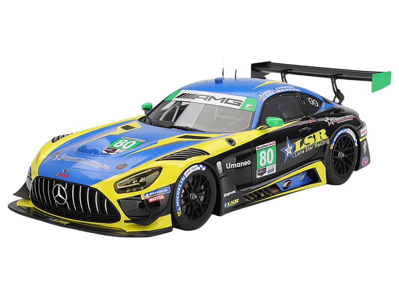 Mercedes AMG GT3 EVO #80 Scott Andrews Ralf Aron Eric Filgueiras Dan Knox Lone Star Racing IMSA 24 Hours of Daytona 2025 1/18 Model Car Top Speed TS0676