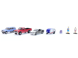 Summer Cookout Diorama Set of 7 pieces 1/64 Diecast Model Cars Greenlight 58058