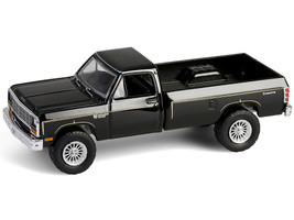 1981 Dodge Power Ram Prospector Pickup Truck Black The A Team 1983 1987 TV Series Hollywood Series Release #43 1/64 Diecast Model Car Greenlight 62040C