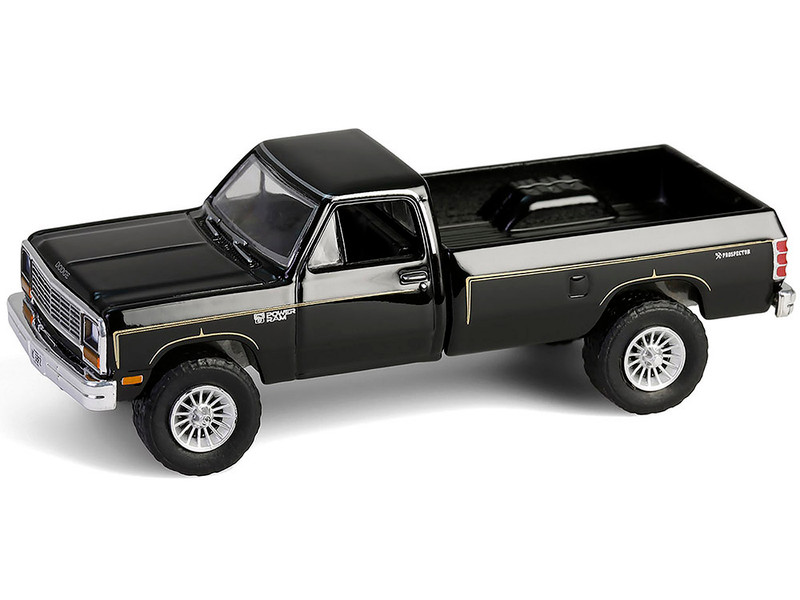 1981 Dodge Power Ram Prospector Pickup Truck Black The A Team 1983 1987 TV Series Hollywood Series Release #43 1/64 Diecast Model Car Greenlight 62040C