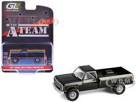 1981 Dodge Power Ram Prospector Pickup Truck Black The A Team 1983 1987 TV Series Hollywood Series Release #43 1/64 Diecast Model Car Greenlight 62040C