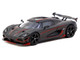 Koenigsegg Agera RS Black Carbon with Red Accents Global64 Series 1/64 Diecast Model Tarmac Works T64G-TL005-BCF