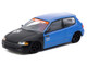 Honda Civic EG6 RHD Right Hand Drive #10 Tarmac Works 10th Anniversary Blue Metallic and Matt Black Hobby64 Series 1/64 Diecast Model Car Tarmac Works T64-TL001-10TH