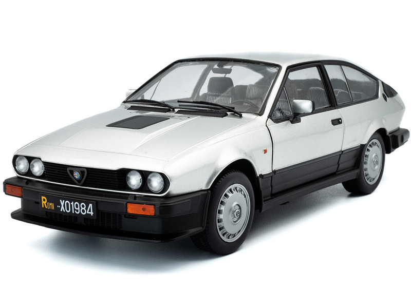 1984 Alfa Romeo GTV6 Silver Metallic 1/18 Diecast Model Car Solido S1802307