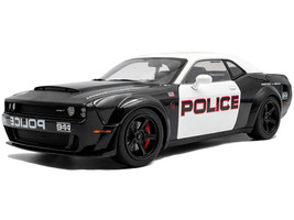 2023 Dodge Challenger Demon Police Black and White 1/18 Diecast Model Car Solido S1805715
